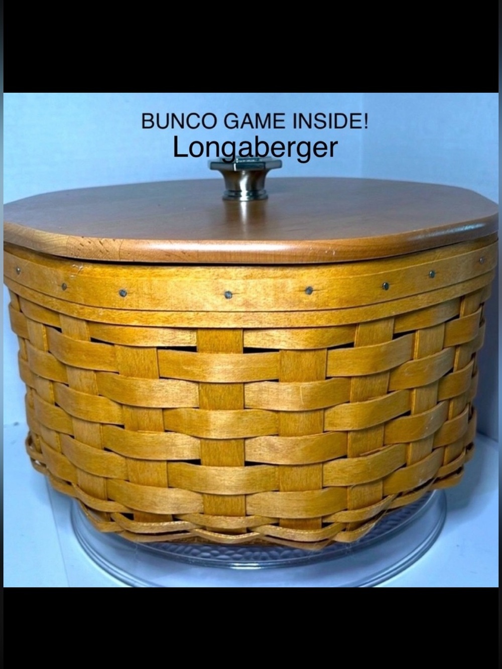 Vintage 2005 Longaberger Dealer's Choice Basket with the Bunco Game